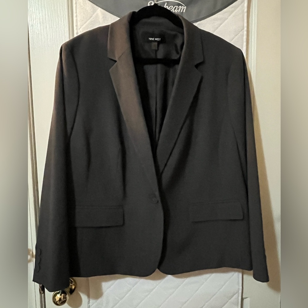 Nine West Gray Button Front Blazer Size 20